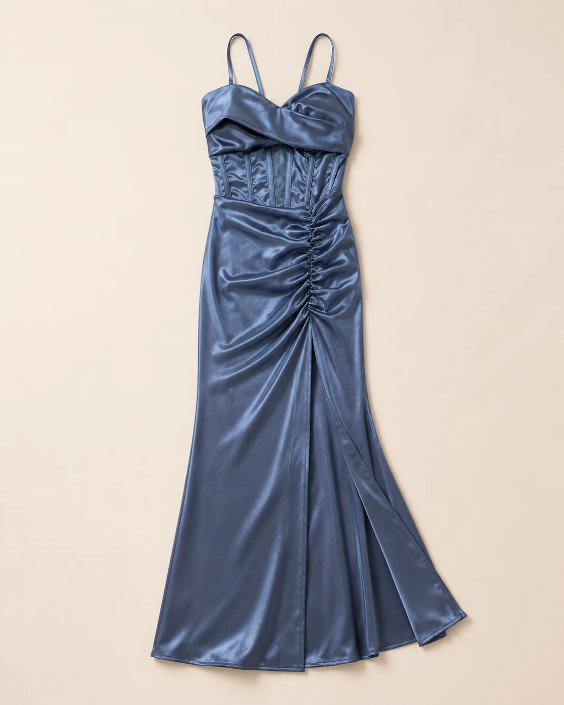 vestido satín blue hour — Confetty Chic, boutique en Lerma