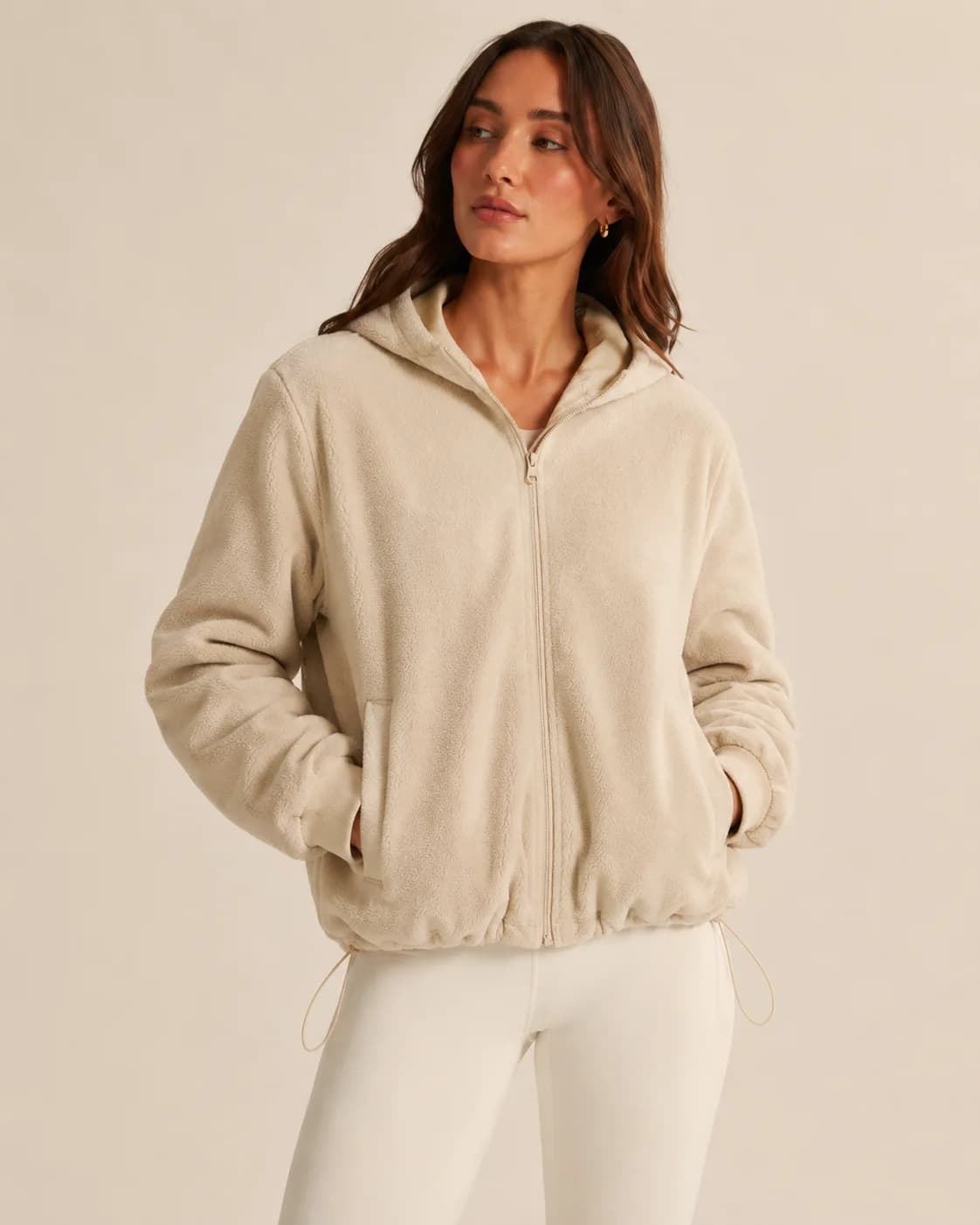 Chamarra reversible beige con capucha — Confetty Chic, boutique en Lerma