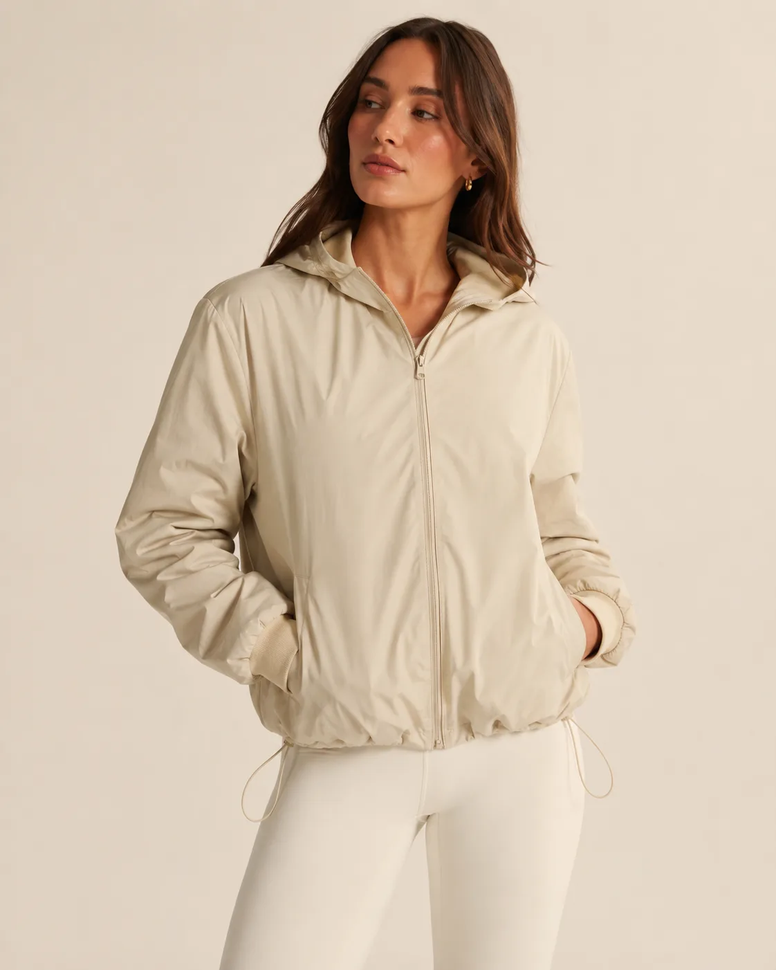 Chamarra reversible beige con capucha — Confetty Chic, boutique en Lerma