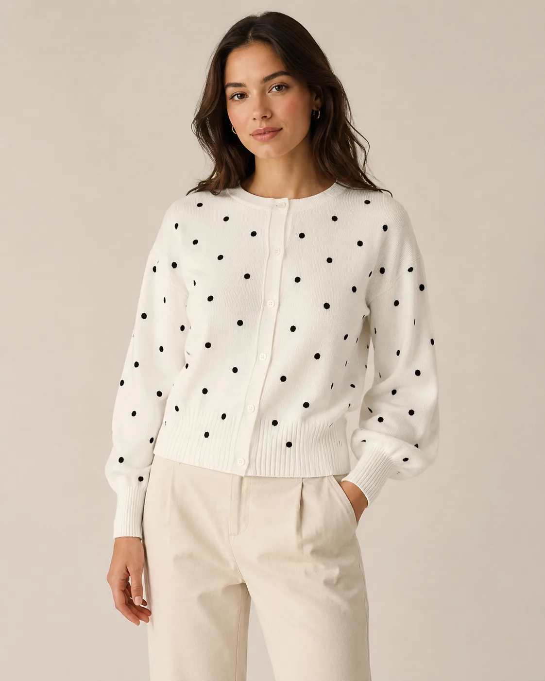 cardigan dot milk — Confetty Chic, boutique en Lerma