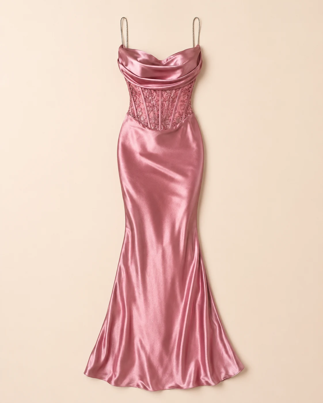 vestido satin rose — Confetty Chic, boutique en Lerma